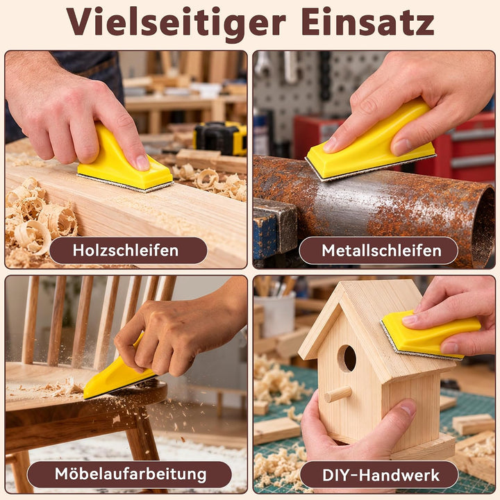 180 Stück Schleifpapier Set mit Handschleifklotz für Mini-Detailschleifer