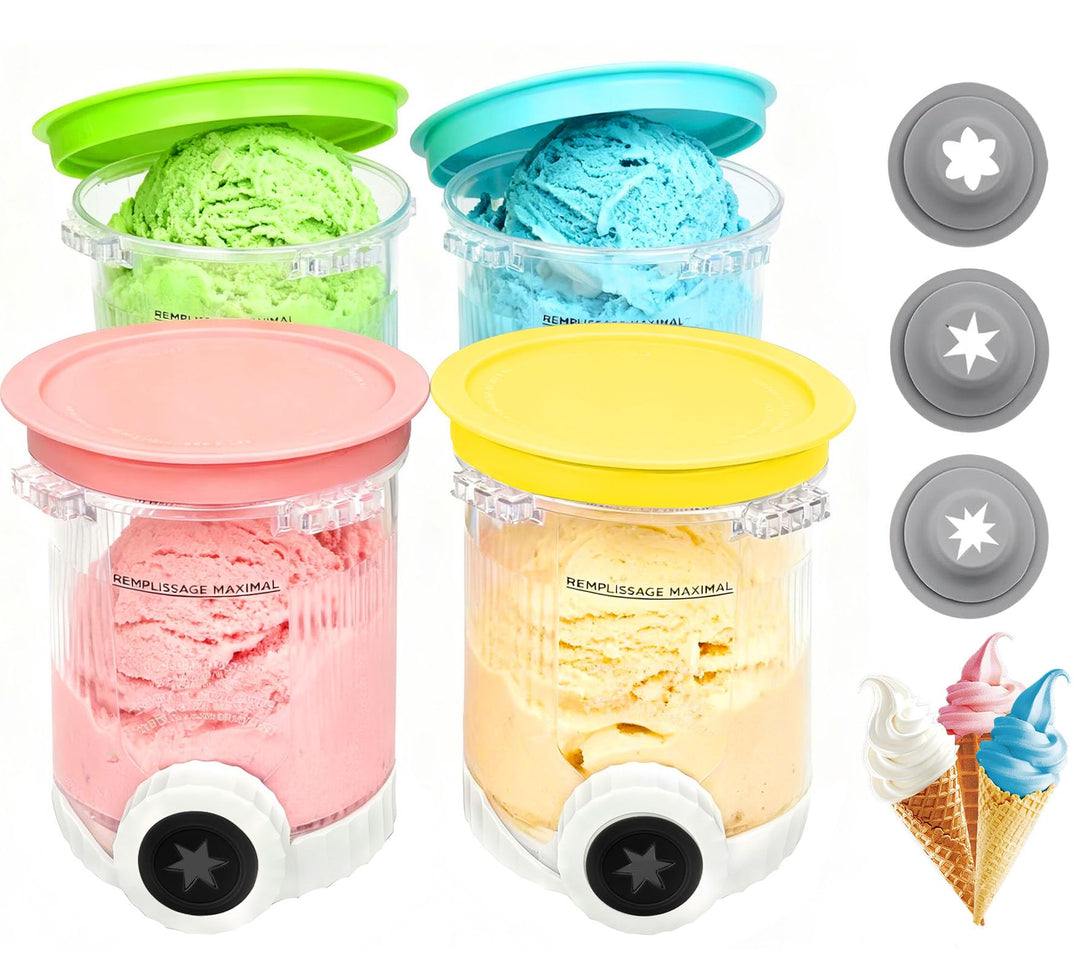 4 Stück Behälter für Ninja Creami Swirl NC701EU 480ml, Spülmaschinenfest und BPA-frei Behälter Swirl