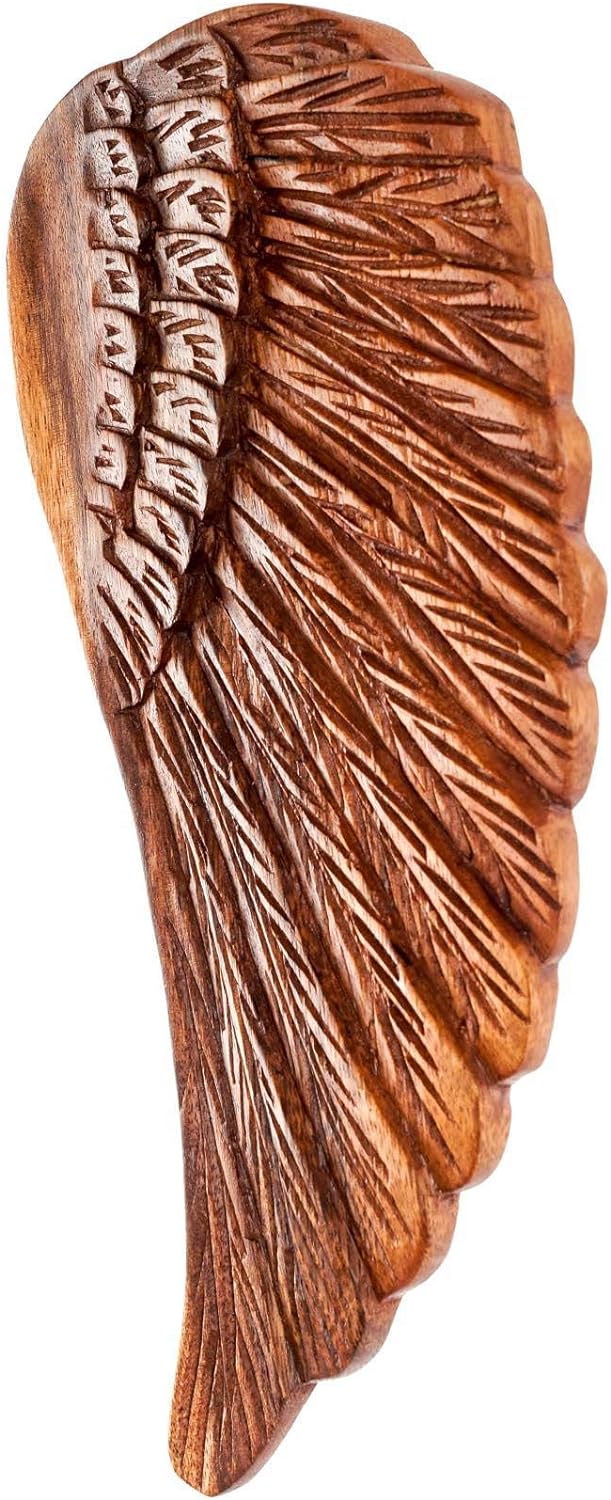 Windalf Celtic Wandbild Holzornament Arian 26 cm Engelsflügel Bohemian Dekor Wandrelief Handarbeit a