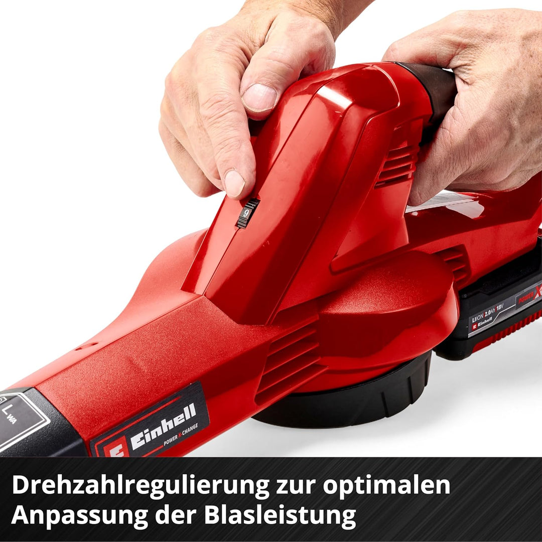 Einhell Akku-Laubbläser GC-CL 18 Li E Kit Power X-Change (18 V, 210 km/h Luftgeschwindigkeit, Drehza