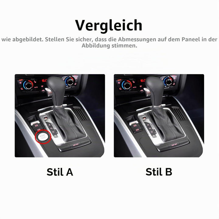 OYDDL Auto Kohlefaser Schaltknauf Schalthebel Cover Trim Kompatibel mit Audi A4 B8 A5 S4 S5 Q5 RS4 R