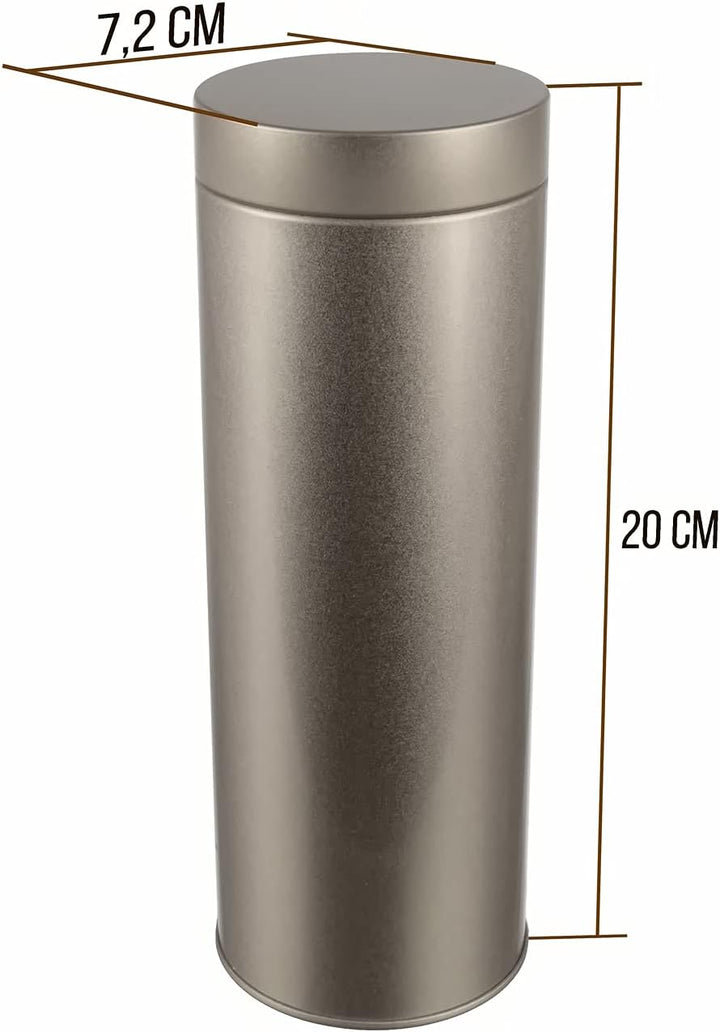 2 x runde Kaffeepaddose/Vorratsdose, aromadicht aus Metall für je200g Earl Grey, ca 20 Kaffeepads |