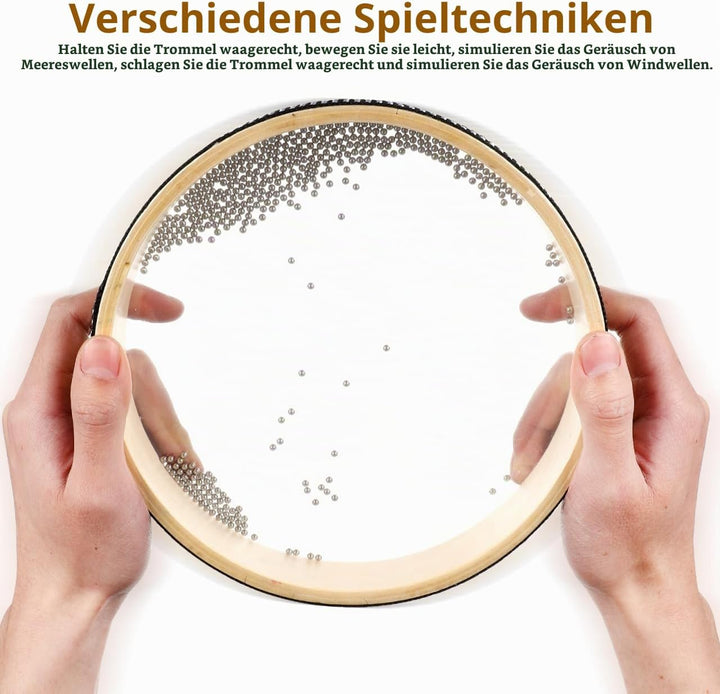 ERINGOGO 2 Stück Wellenperle Handtrommel Meereswellen Sound Drum Sound Healing Percussion Musikinstr