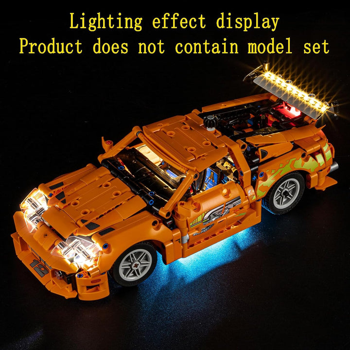 GEAMENT LED Licht-Set Kompatibel mit Lego Fast and Furious Toyota Supra MK4 Technic 42204 Bausteine