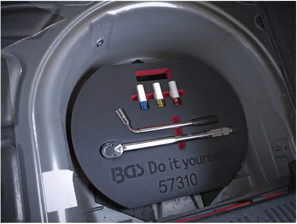 BGS Do it yourself 57310 | Radwechsel-Service-Satz | 5-tlg. | Drehmomentschlüssel | Radmutternschlüs