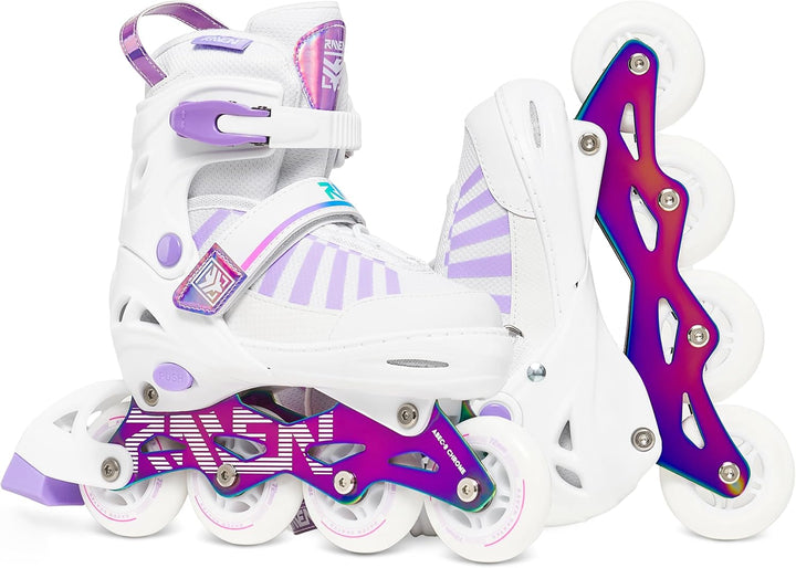 RAVEN Inline Skates Inliner für Kinder und Erwachsene OPTIONAL 2in1 mit Schlittschuhen verstellbar O