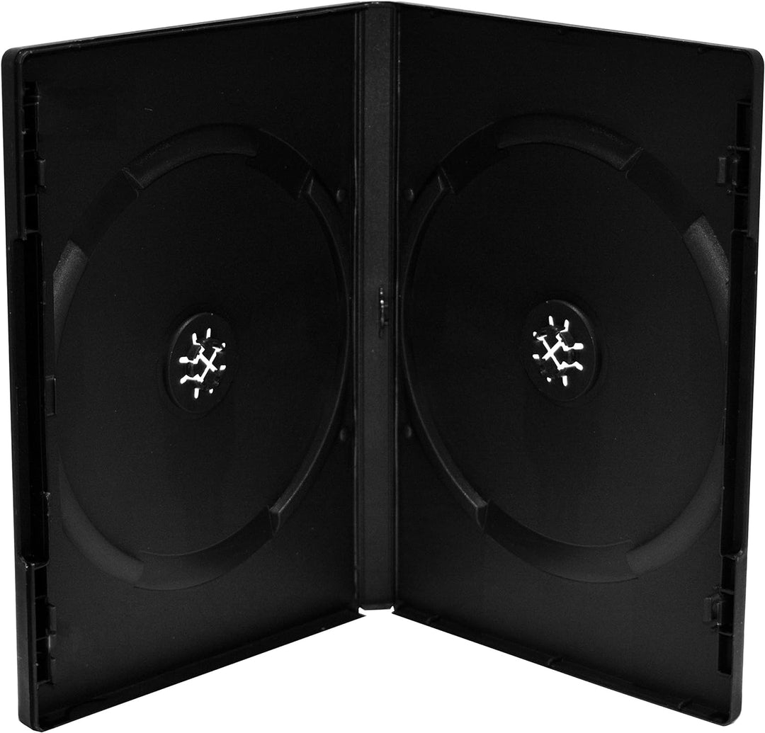 DVD-Leerhülle BOX12 für 2 Discs, 14mm, Maschinenfähig, Schwarz - 50 Stück