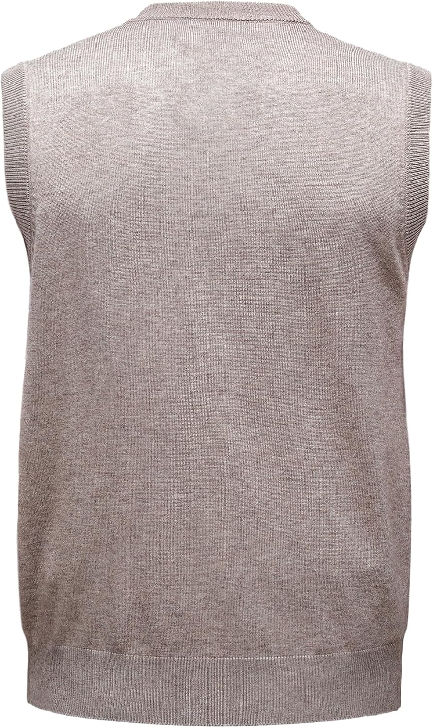 Harbrosrce Herren Strickweste Ärmellos Zopfmuster Wollmischung Weste Strickjacke ohne Ärmel Strickpu