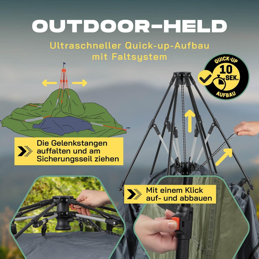LUMALAND Premium Duschzelt | Toilettenzelt für Indoor &amp; Outdoor | Mobiles Umkleidezelt &amp; Lagerzelt |