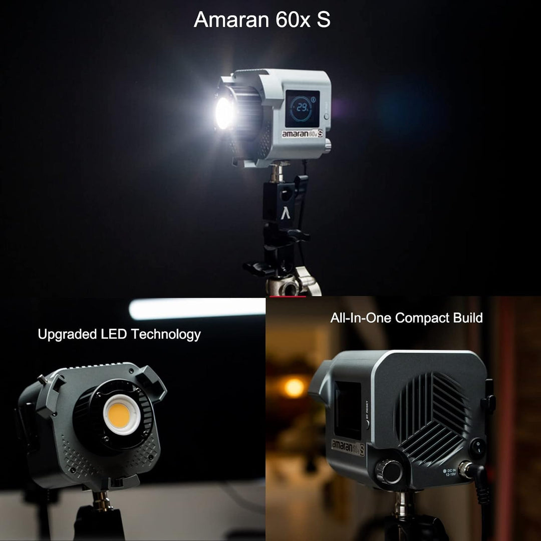 Aputure Amaran 60d S LED Videoleuchte 65W 5600k Tageslicht Bowens Mount Dauerlicht mit App Control D