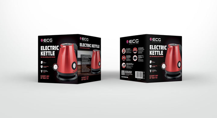 ECG RK 1705 Metallico Rosso, 2200W, 1,7l 1.7 Liter Rot, 1.7 Liter Rot