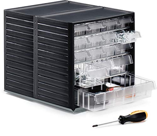 Treston 291-3 ESD Klarsichtmagazin (B x H x T) 310 x 290 x 180mm Anthrazit-Grau, Transparent 1St. St