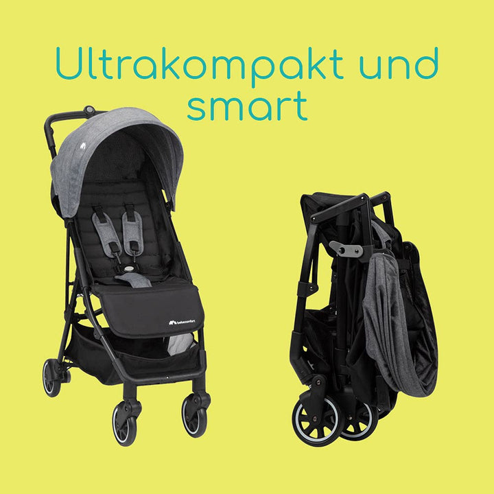 Bebeconfort Buggy Teeny 3D, Ultrakompakt zusammenklappbarer Kinderwagen inkl. passender Tragetasche,