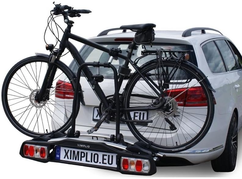 Fahrradträger für 2 Räder für Anhängerkupplung AHK - abklappbar Kupplungsträger mit Schnellkupplung