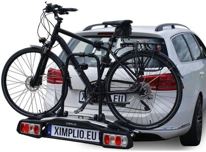 Fahrradträger für 2 Räder für Anhängerkupplung AHK - abklappbar Kupplungsträger mit Schnellkupplung