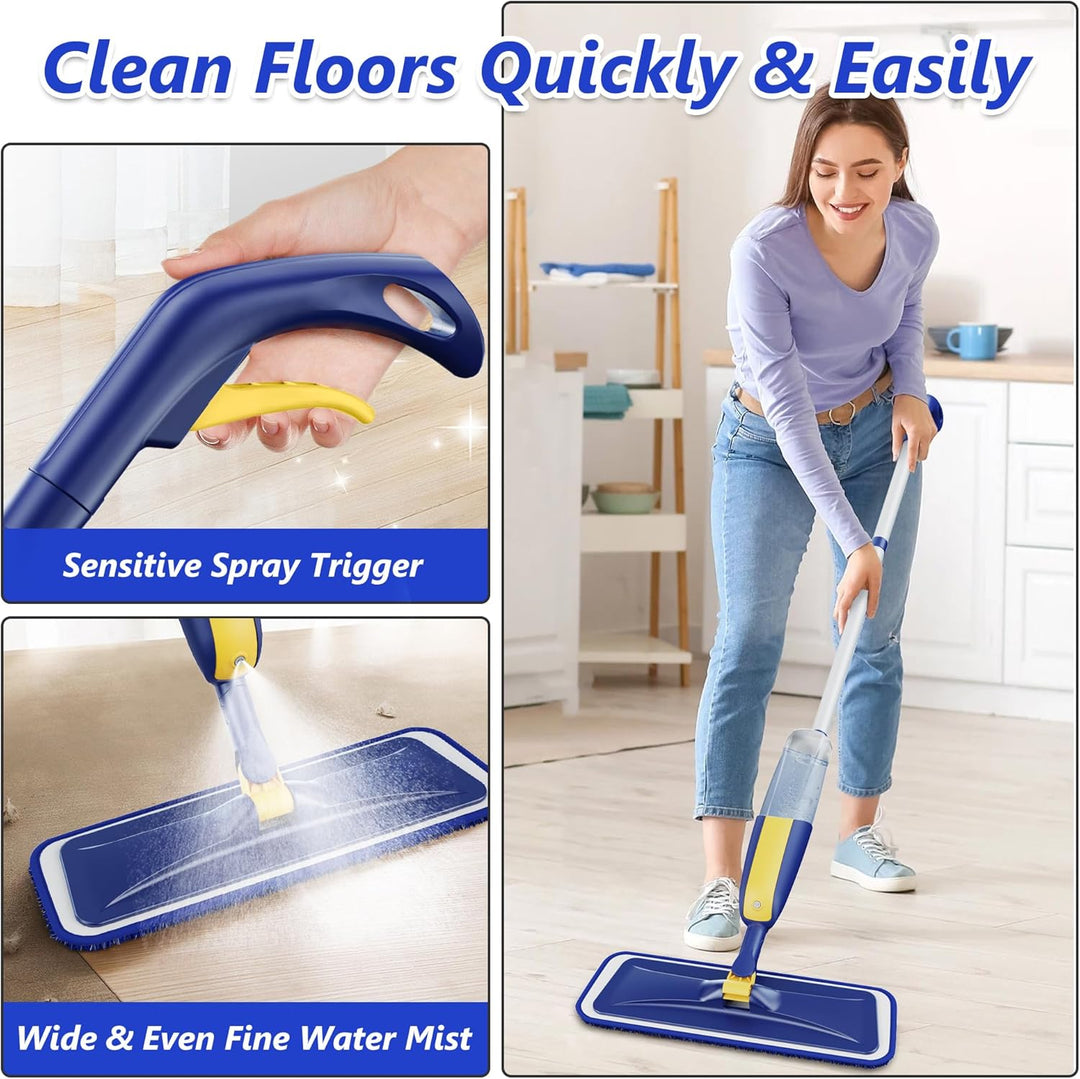 Wischer mit Sprühfunktion Sprühwischer Bodenwischer - MANGOTIME Spray Mop Floor Mop Nasswischer Wisc