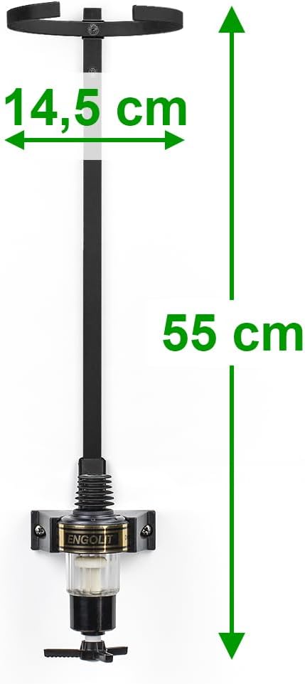 3-Liter-Flaschenhalter, Schwarz (inkl. 3,5 cl Drehkreuz-Dosierer) für Lange/grosse Flaschen ab 40 cm