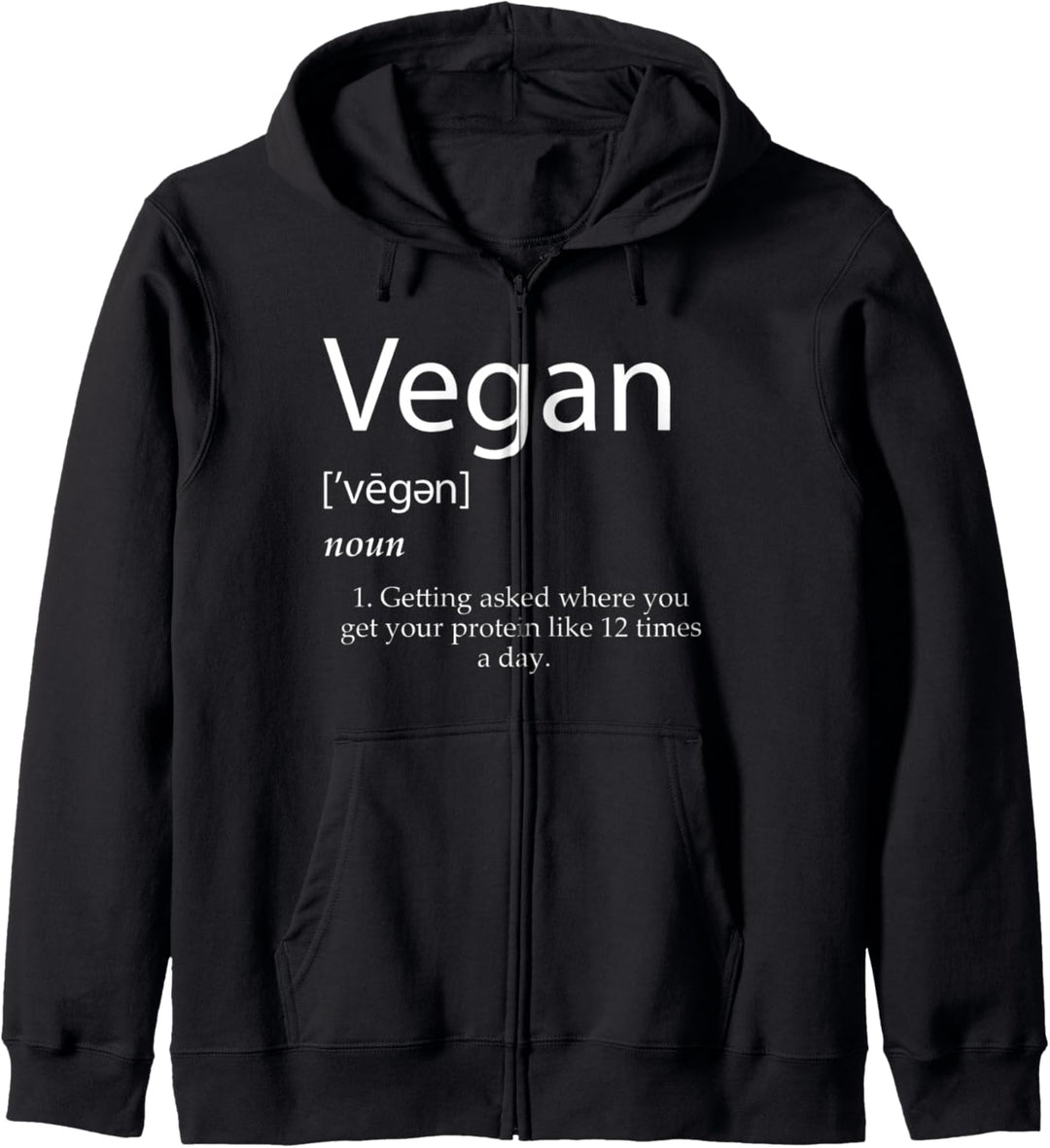 Vegan Definition - Lustiger Veganismus-Witz für Frauen & Männer Vegan Kapuzenjacke