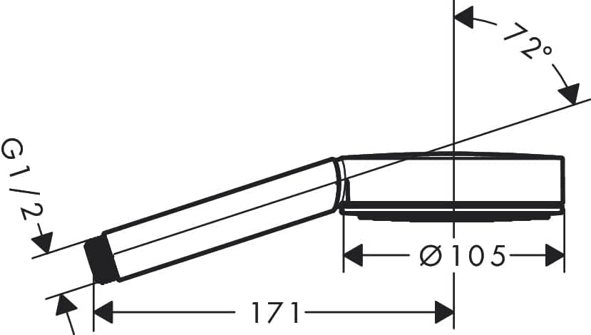 hansgrohe Duschkopf Pulsify S, Duschbrause 1 Strahlart, Antikalk-Funktion, Mattweiss, Kunststoff