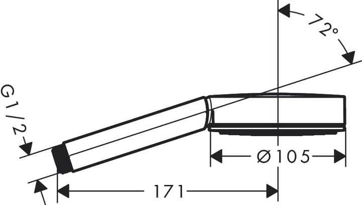 hansgrohe Duschkopf Pulsify S, Duschbrause 1 Strahlart, Antikalk-Funktion, Mattweiss, Kunststoff