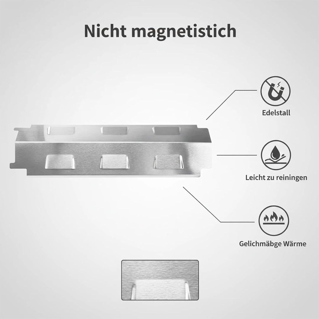 GFTIME 37cm Heizplatte Porzellan Stahl für Enders Boston 3k Turbo, Outback Meteor, Barbecook, Outbac
