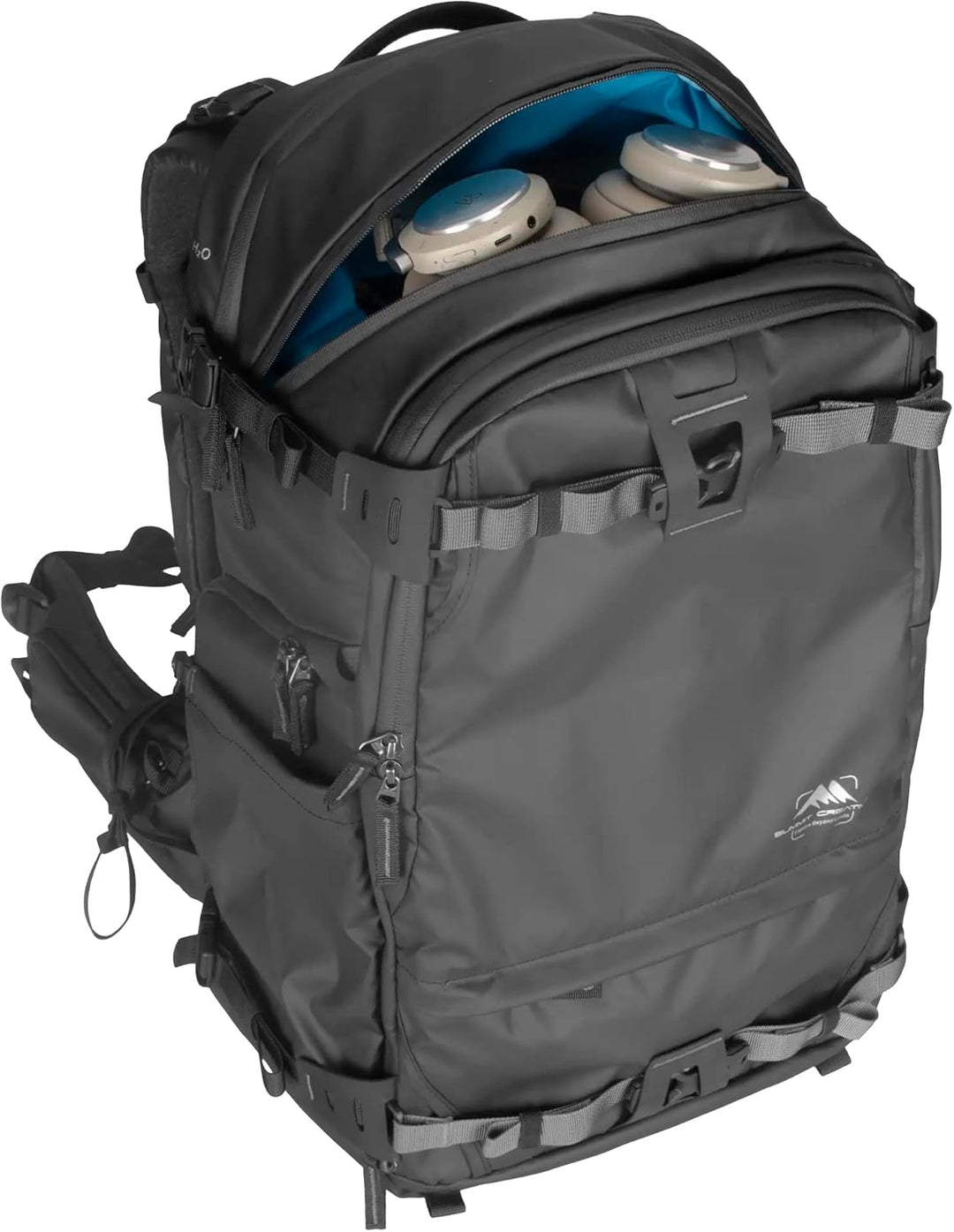 Summit Creative Tenzing Kamerarucksack mit Reissverschluss 45L Schwarz, 45L Schwarz