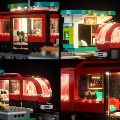 Led Licht Set Kompatibel mit Lego Downtown Streetcar and Station (Kein Modell), Dekorationsbeleuchtu