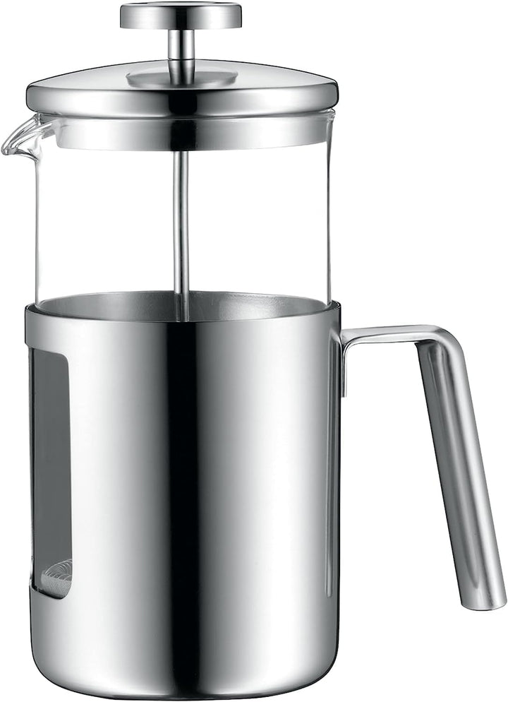 WMF Kult Coffeepress 1l, French Press, Kaffeebereiter für 6 Tassen, Glas, Cromargan Edelstahl mattie