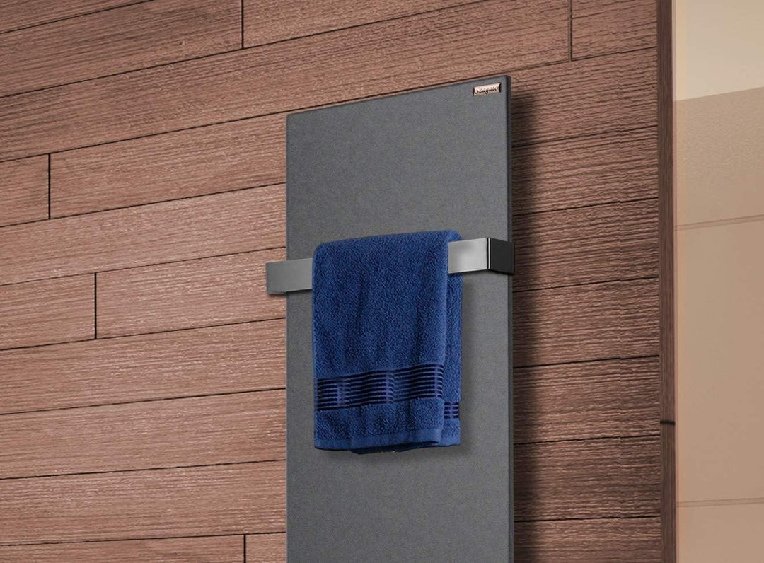BADHEIZKÖRPER Design Mirror Steel 2 120x47cm 799 W anthrazit +1 Halter 50mm SZAGATO Handtuchwärmer H