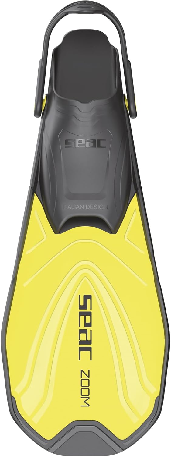 SEAC Zoom Schnorchelflossen mit Gurt verstellbar in 6 Positionen Unisex Erwachsene gelb 32/35, gelb