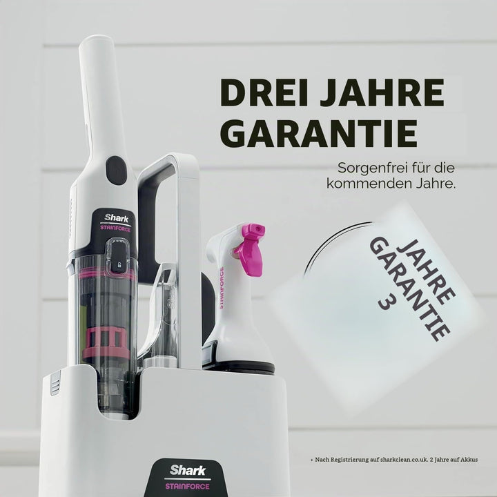Shark StainForce HX100UKT Kabelloser Fleckenreiniger, leicht, tragbar, Flecken- und Geruchsbeseitige