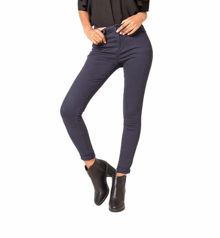 Nina Carter P109 Damen Skinny Fit Jeans High Waist Slim Hose Figurbetonte Stretch Jeanshose S Slim N