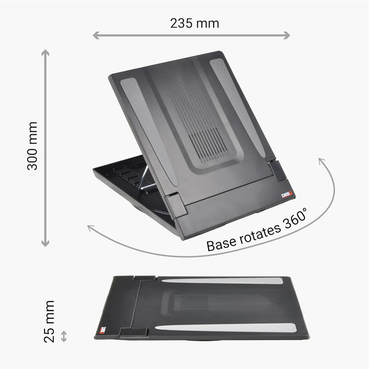 Desq 1503 Laptopständer, Erhöht den Laptop, bis max. 17", Einstellbar in 5 verschiedenen Positionen