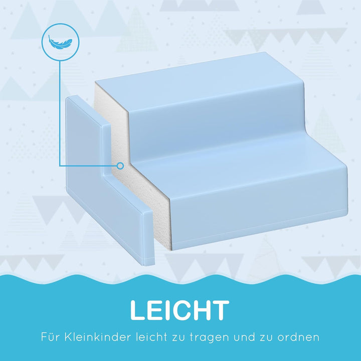 HOMCOM 4 TLG. Schaumstoff Bausteine Kinder Softbausteine Klettern Bauklötze Weiche Riesenbausteine B