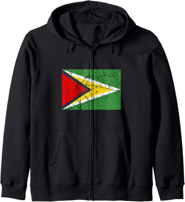 Retro Vintage Guyana Flag Kapuzenjacke