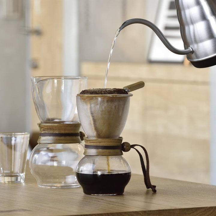 Hario Kaffeezubereiter, Glas, Natur 240ml Tropftopf aus Akazienholz, 240ml Tropftopf aus Akazienholz