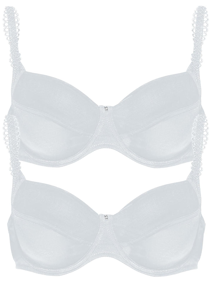 VIANIA! 2er Pack Spacer Bügel BH Sally 144457 70D Weiss, 70D Weiß