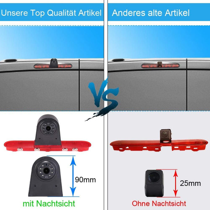 18mm Top Qualität Bremsleuchte Kamera Bremslicht Rückfahrkamera +4,3 Zoll LCD Rückspiegel Transporte