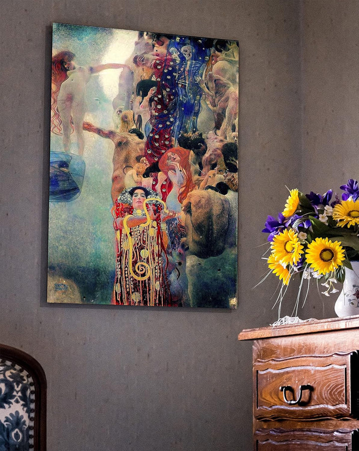 Medicine By Gustav Klimt Leinwanddrucke Wandkunst Hängende Dekor Ölgemälde Reproduktion Gerahmte Bil