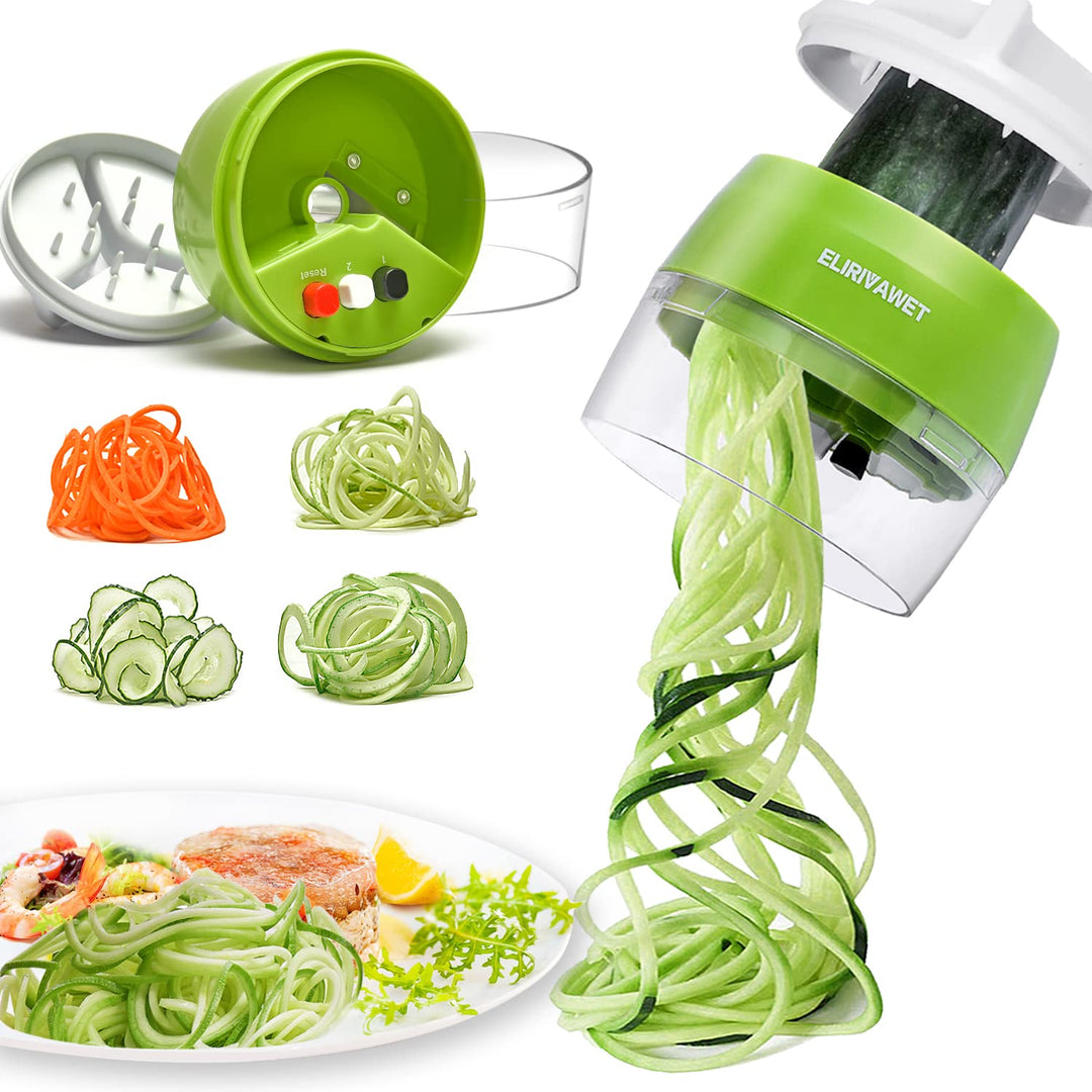 4 in1 Spiralschneider Hand für Gemüsespaghetti, Gemüse Spiralschneider, Gemüsehobel für Karotte, Gur
