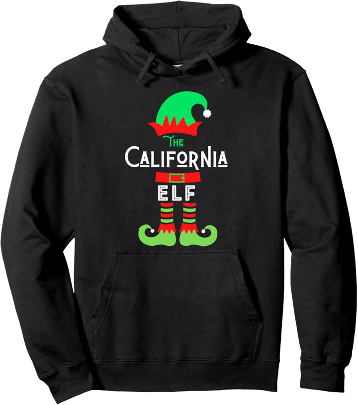 California Elf Funny Xmas Ugly Christmas Sweater Men Women Pullover Hoodie