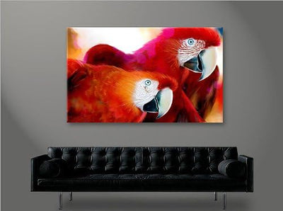 islandburner Bild Bilder auf Leinwand Papageien 1p XXL Poster Leinwandbild Wandbild art up your life