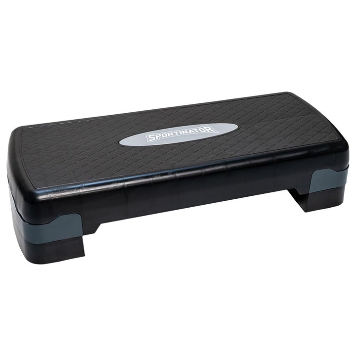 SPORTINATOR® Fitness Stepper höhenverstellbarer von 10 bis 15 cm, kompaktes Design aus Kunststoff mi