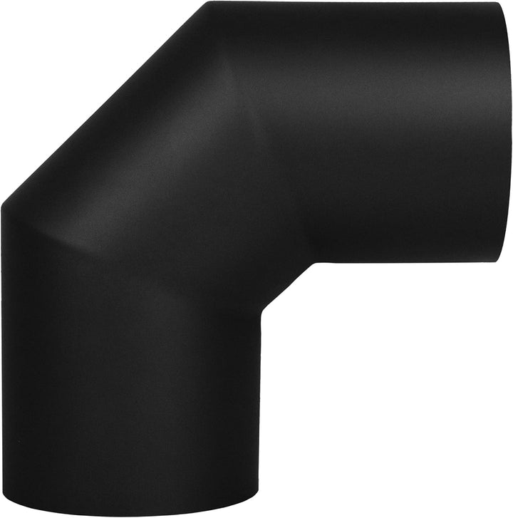 LANZZAS Ofenrohr Thermoschutz/Hitzeschild Bogen 90° seitlich - im Durchmesser Ø 150 mm - Farbe: schw