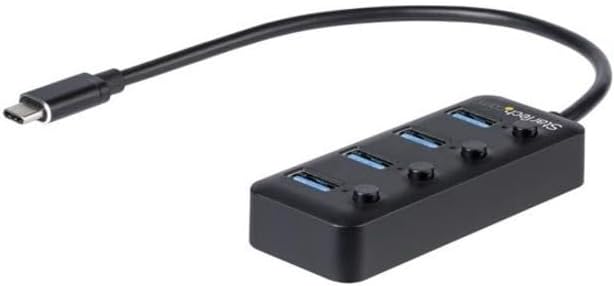 StarTech.com 4 Port USB-C Hub - 4x USB-A mit individuellen Ein-/Ausschaltern - Mobiler USB C zu USB
