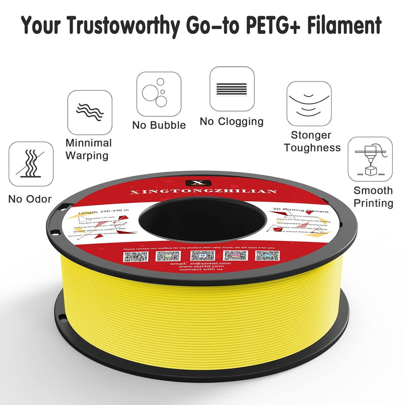 PETG+ Filament 1.75mm, PETG+ 3D Drucker Filament, Massgenauigkeit +/- 0.02mm,3D Druck Filament Mater