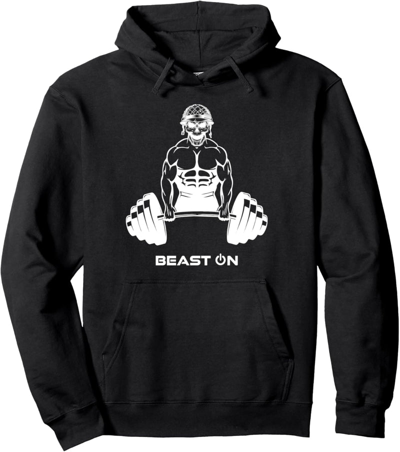 Deadlift Soldat | Beast ON | GYM Motivation Fitness Sprüche Pullover Hoodie