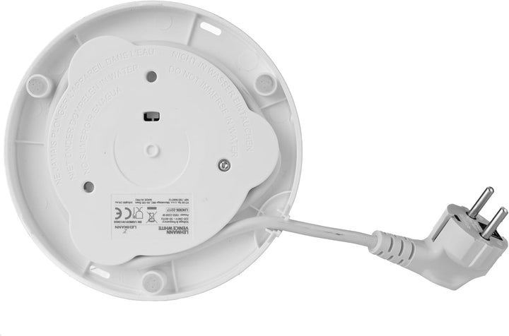 LEHMANN Elektrischer Wasserkocher Edelstahl 1,7L, 2200W, Schnelles Aufheizen, Doppelwand Design, 360