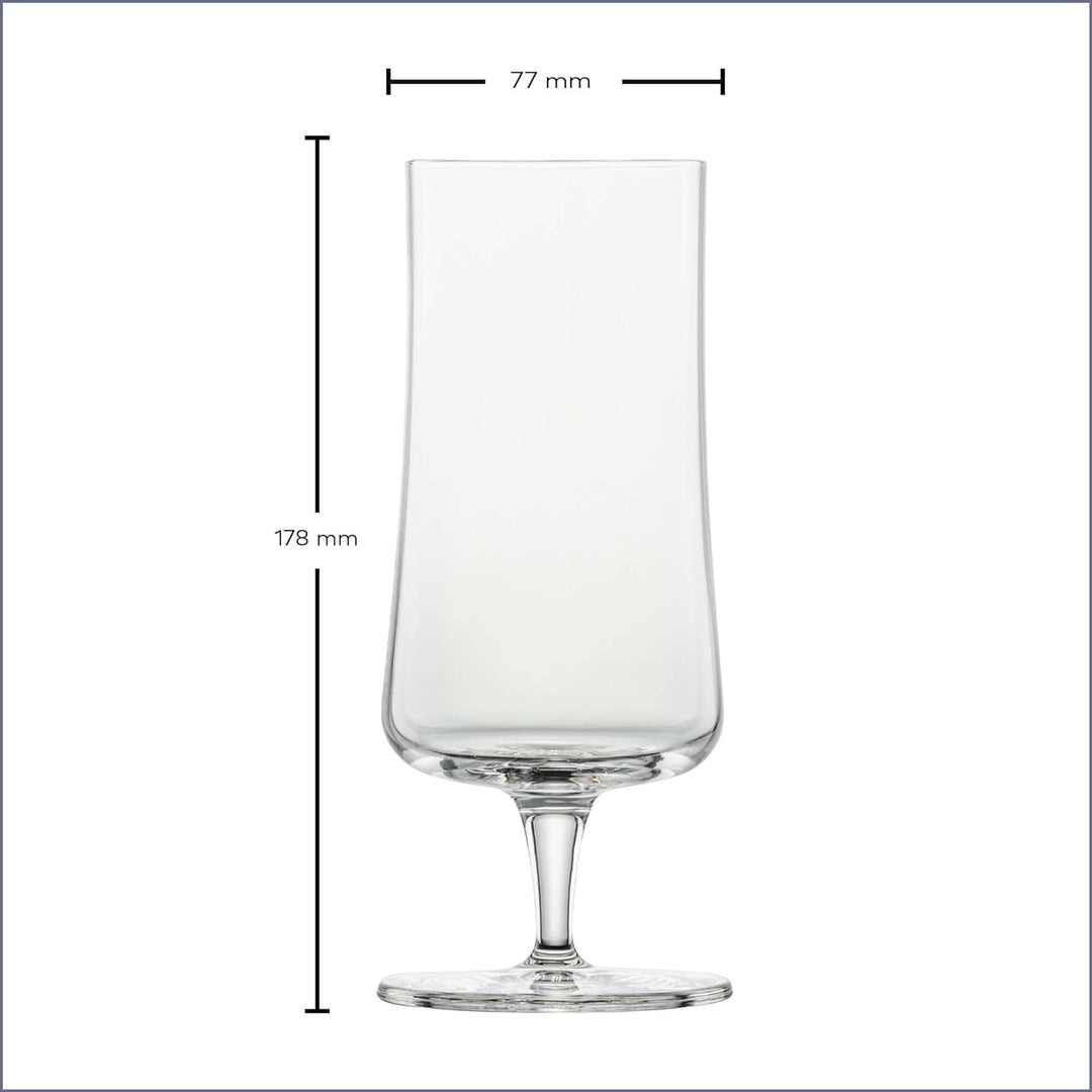 SCHOTT ZWIESEL Pilsglas Beer Basic 0,3 l (4er-Set), klassische Biertulpe mit Moussierpunkt, spülmasc
