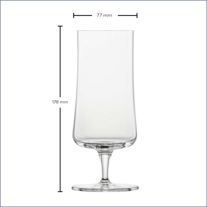 SCHOTT ZWIESEL Pilsglas Beer Basic 0,3 l (4er-Set), klassische Biertulpe mit Moussierpunkt, spülmasc